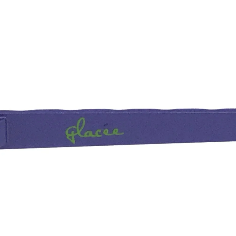 Glacee Eyeglasses Frames MOD 6761 C3 Matte Purple Ribbed Cat Eye 52-17-135